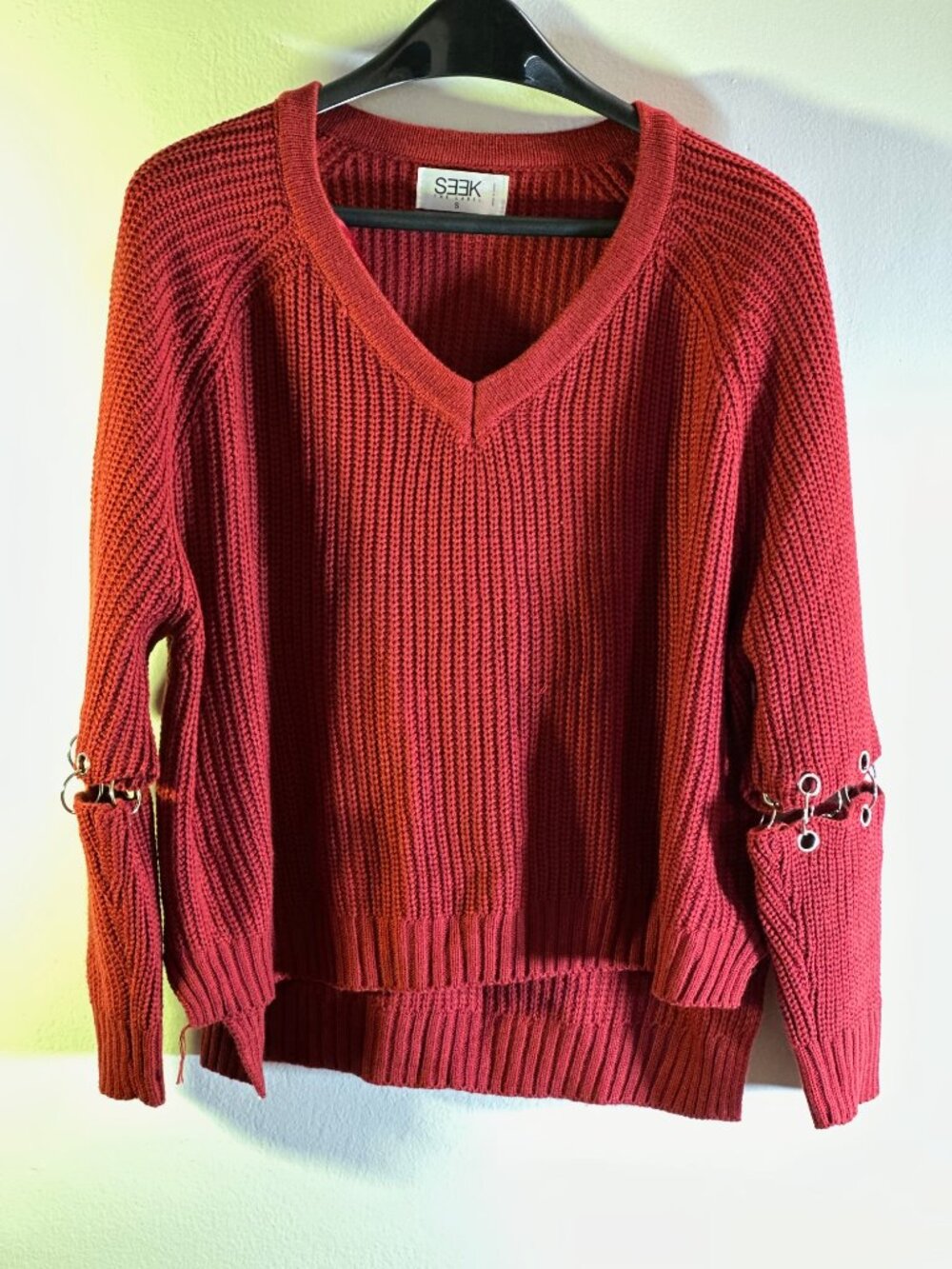 SEEK The Label Red Knit Sweater
